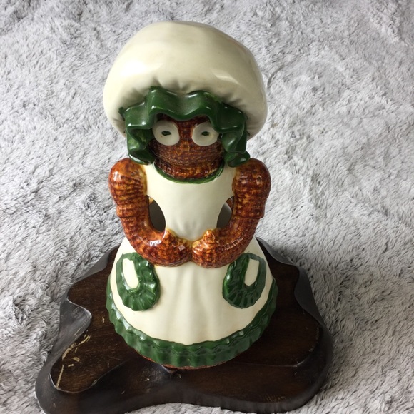 Vintage 1979 Sittre Ceramic Burlap Ragdoll Lady Utensil Holder Ragdoll - Picture 6 of 12